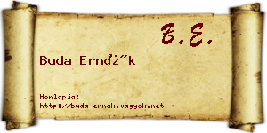 Buda Ernák névjegykártya